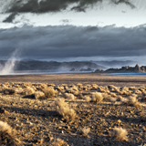 pyramid lake sunup dust storm nevada great basin photograph lahonton