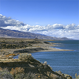 Pyramid Lake Shoreline waves Lahonton Nevada Great Basin Desert